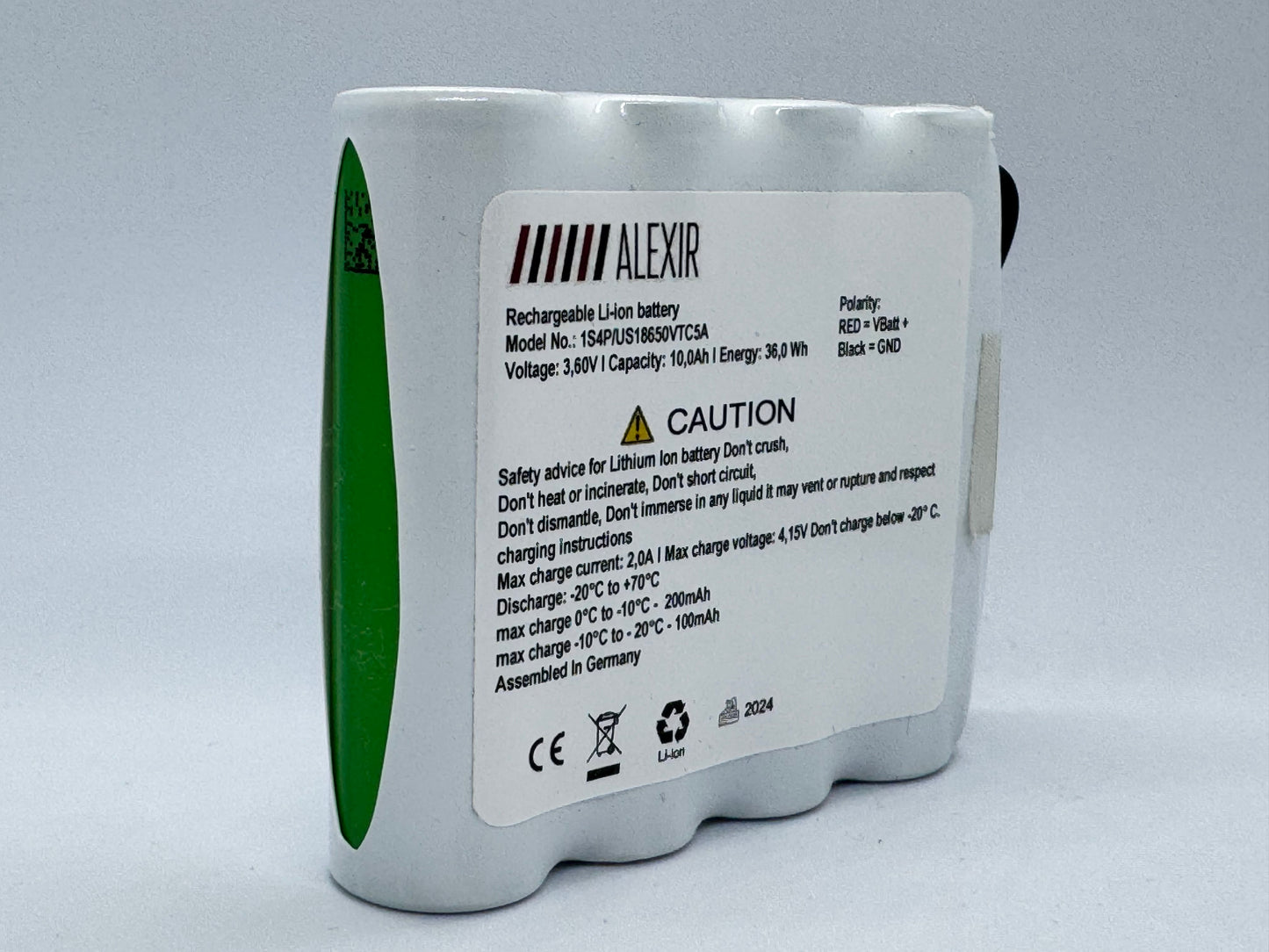 Li-Ion Akku / 1S4P / 3.6V-3.7V / 10Ah / 10000mAh, 4-Zellen MURATA / Universell