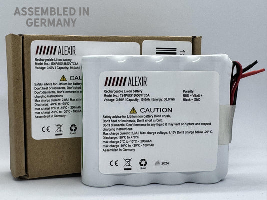 Li-Ion Akku / 1S4P / 3.6V-3.7V / 10Ah / 10000mAh, 4-Zellen MURATA / Universell